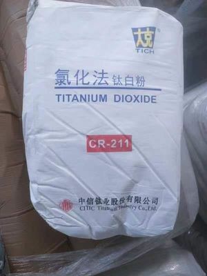 TIO2 Chlorid Rutil Titandioxid CR-211 Weißes Pigment für PC hervorragende Temperaturbeständigkeit