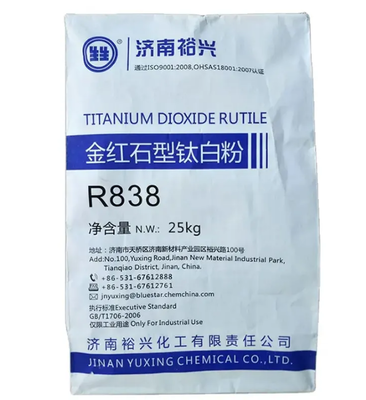Bluestar Jinan Yuxing R838 Rutilditandioxid mit Si-Al Anorganische + organische Zusammensetzung Oberflächenbehandlung für hohe Weißheit und hervorragende Dispergibilität in wasserbasierten Systemen