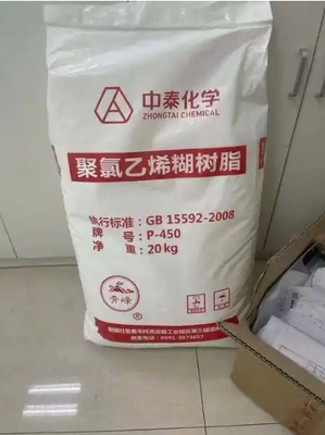 Zhongtai P-450 PVC-Paste-Harz mit mittlerem K-Wert mit geringer Viskosität und geringer Rückstandsmenge für weiche PVC-Produkte