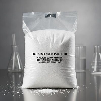 SG-3 Suspensions-PVC-Harz mit K-Wert 58-60, niedriger Viskosität und hoher Weichmacheraufnahme für PVC-Profile und -Rohre