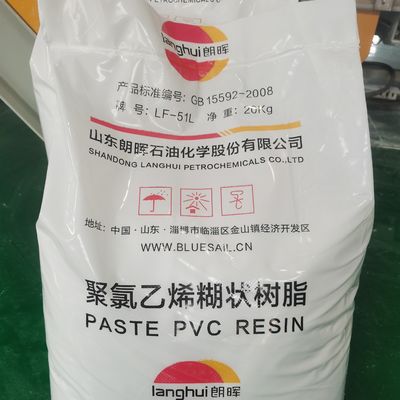 LF-51L PVC-Pastik-Harz mit mittlerem Molekulargewicht und mittlerem Polymerisationsgrad 1300±100, niedriger Plastisol-Viskosität 4500±2000 mPa·s und ultra-niedrigen Verunreinigungspartikeln ≤20 Stück